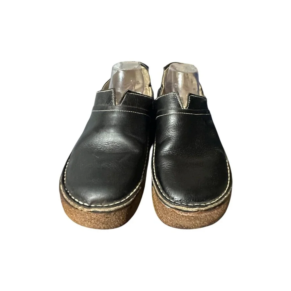 El Naturalista Mens Black Leather Slip On Loafers 43 US 10 Ergonomic Spain Comfy